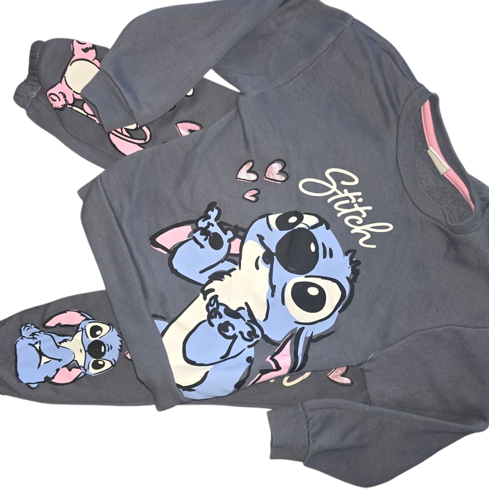 Stitch Graphic Sweatshirt and Pants Set